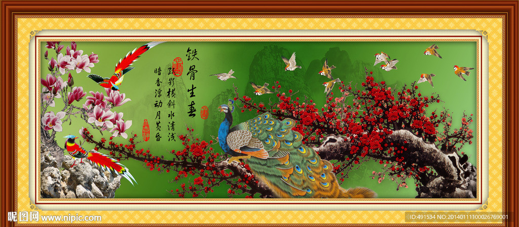 梅花 红梅报春