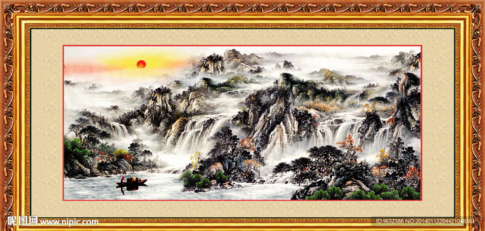 水墨风水画