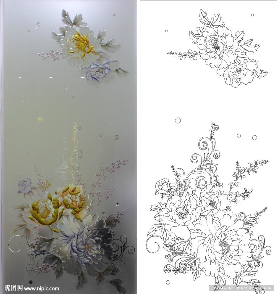 牡丹花 欧式花 抽象
