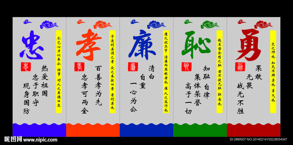 忠孝廉耻勇