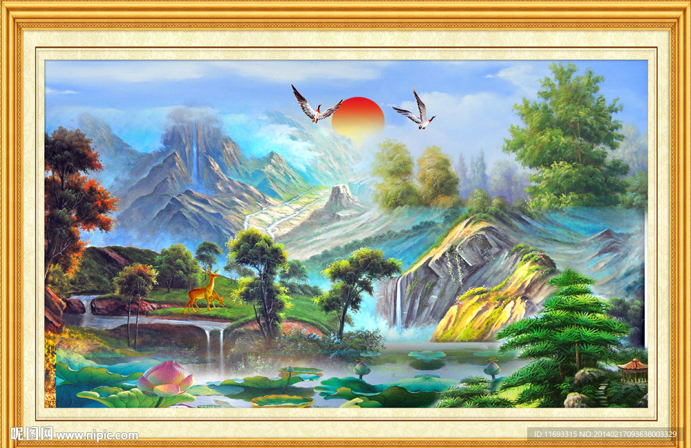 山水油画