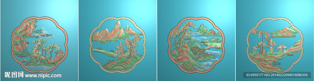 春夏秋冬山水