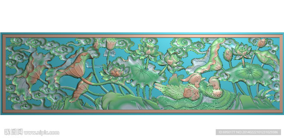 荷花鸳鸯精雕JDP