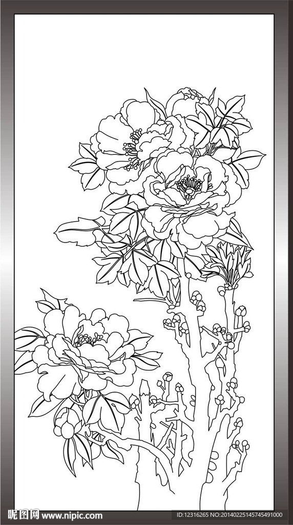 艺术玻璃雕刻图案