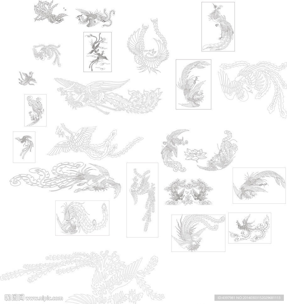 凤凰 矢量图