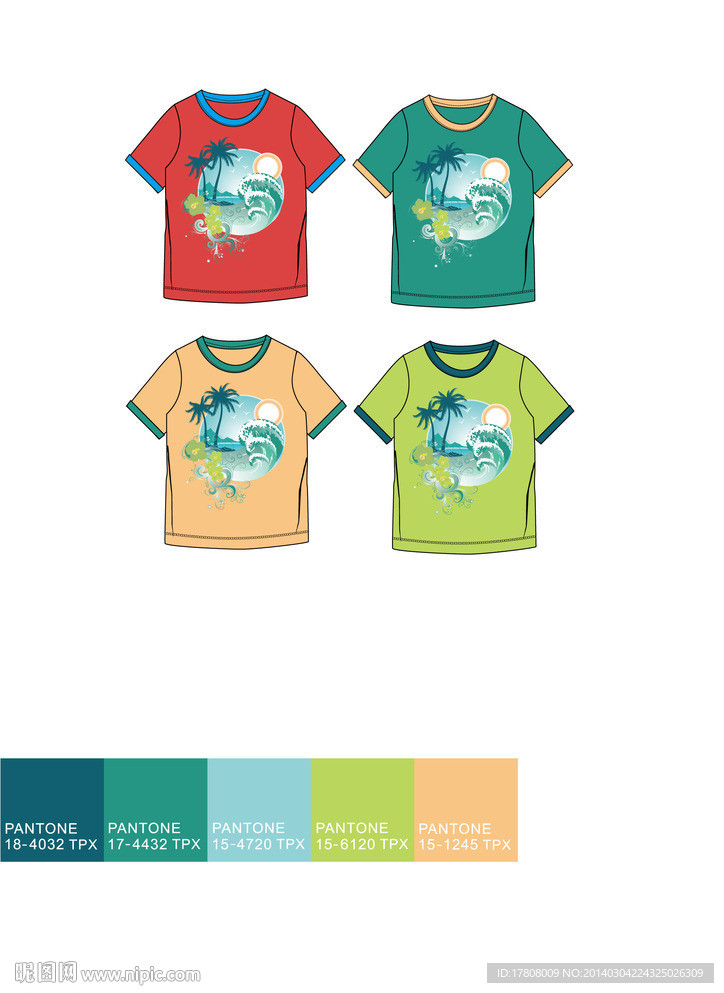 男童夏季冲浪印花T恤