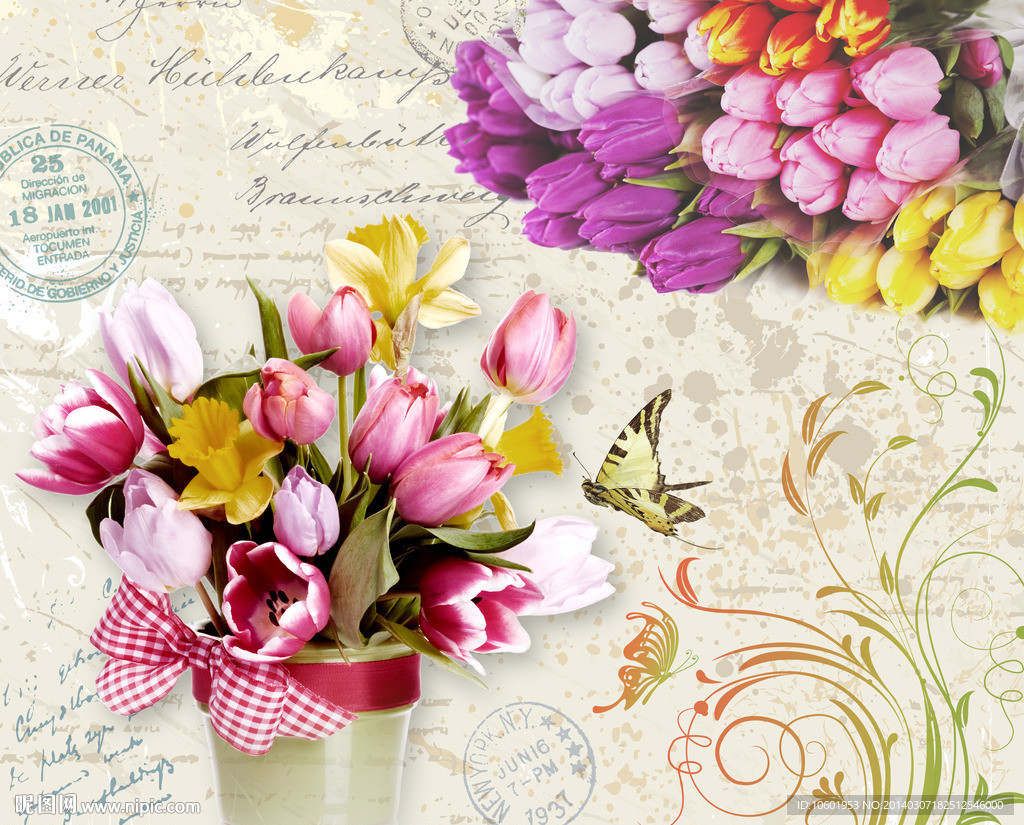 欧美装饰画花卉