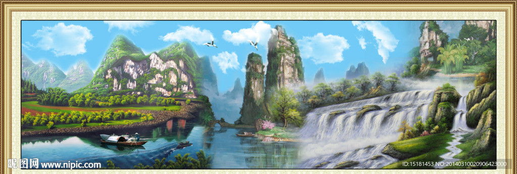 油画山水