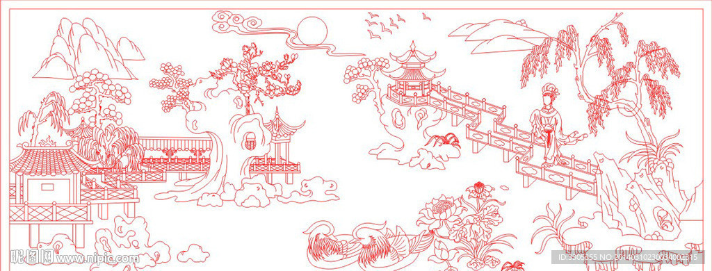 风景如画(路径未闭合)
