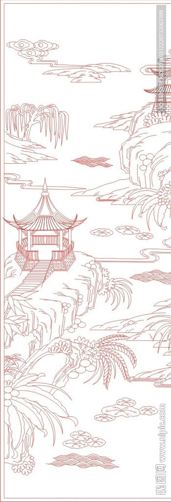 宝塔(路径未闭合)