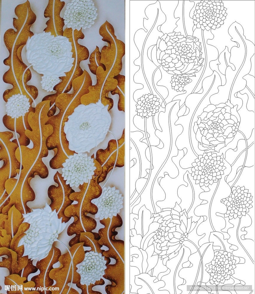 花 抽象花 白花