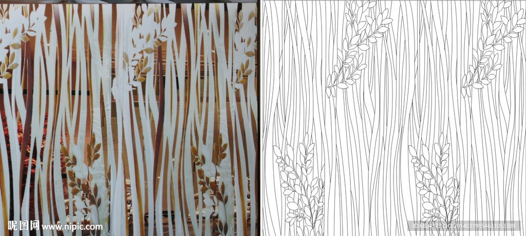 小花 线条图 欧式花