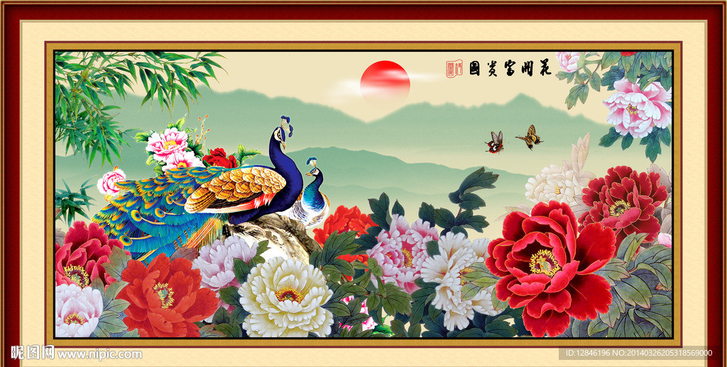 国画牡丹
