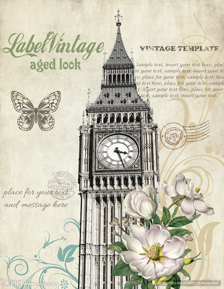 欧美油画 建筑花卉图