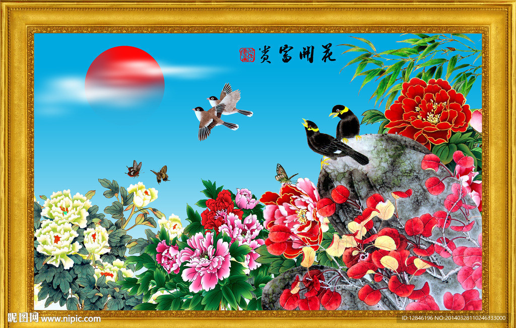 牡丹国画