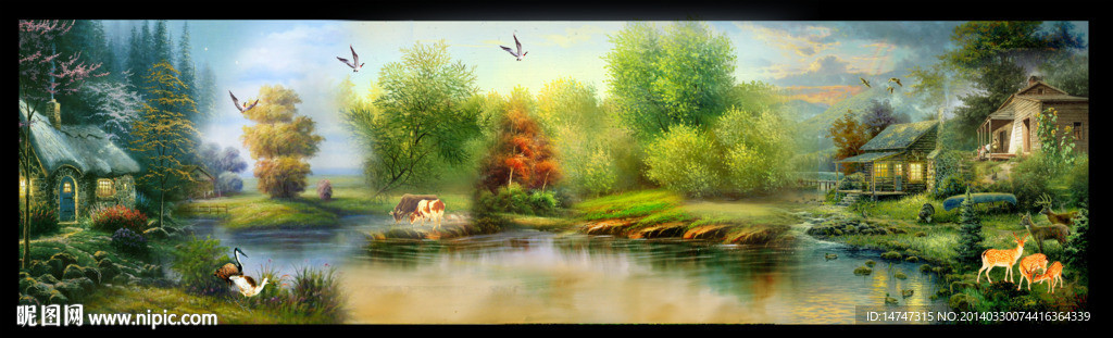 欧式风景油画