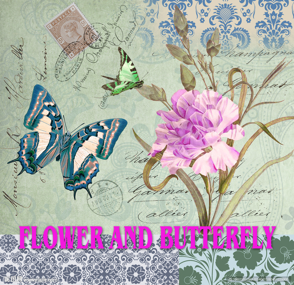 欧美花卉装饰画