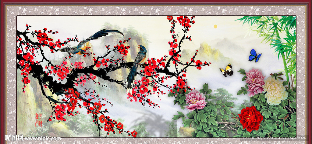国画梅花