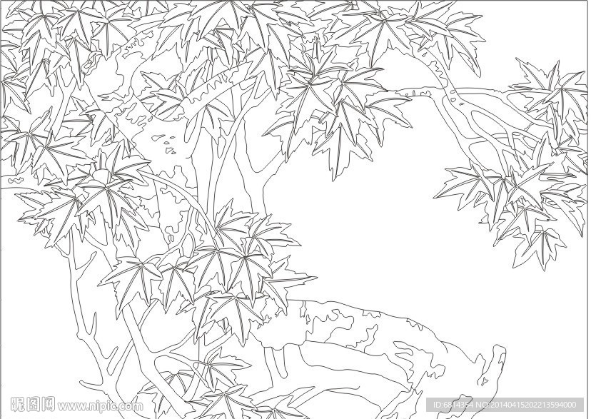 枫树（路径未闭合）