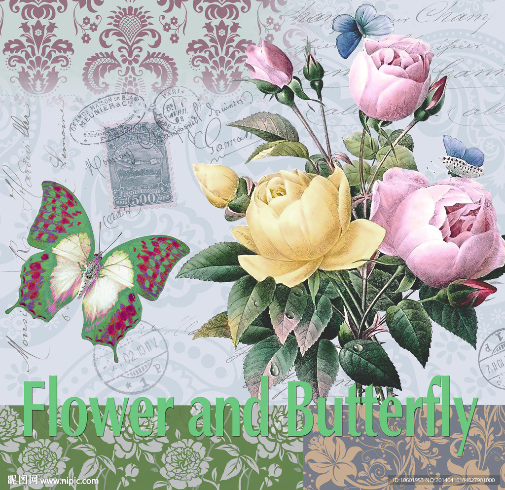 欧美花卉装饰画