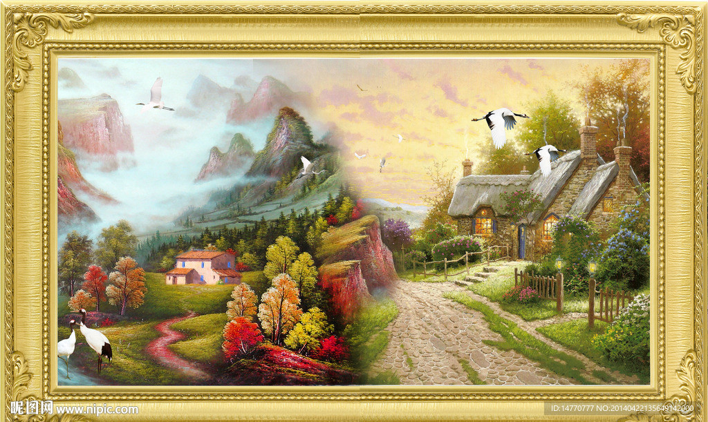 油画乡村