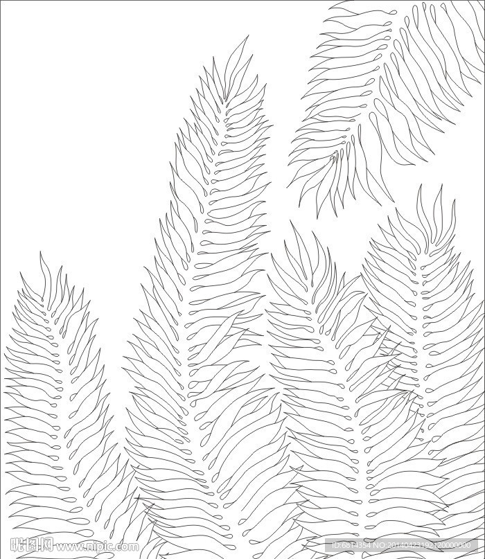 水草（路径未闭合）