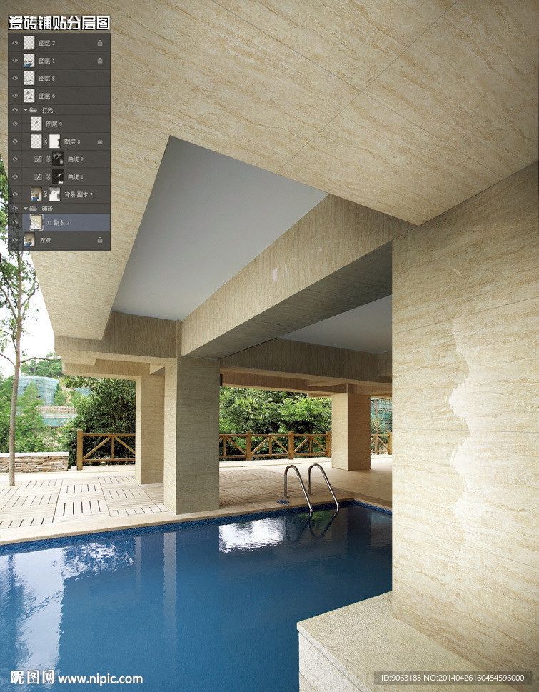 外墙瓷砖铺贴分层图