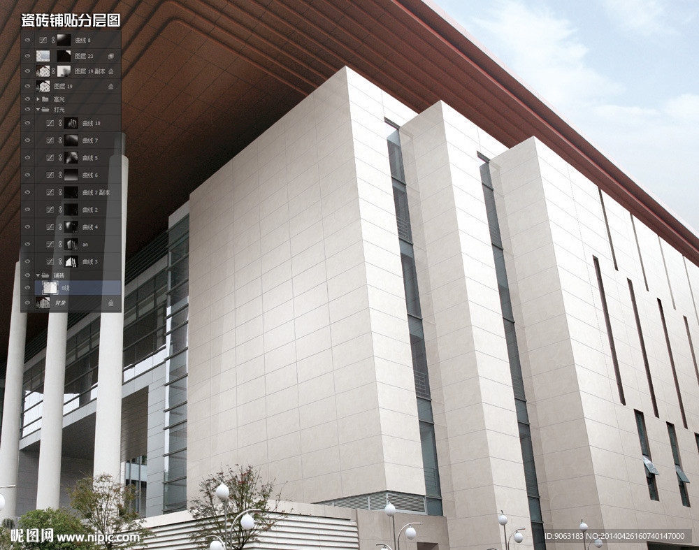 外墙瓷砖铺贴分层图