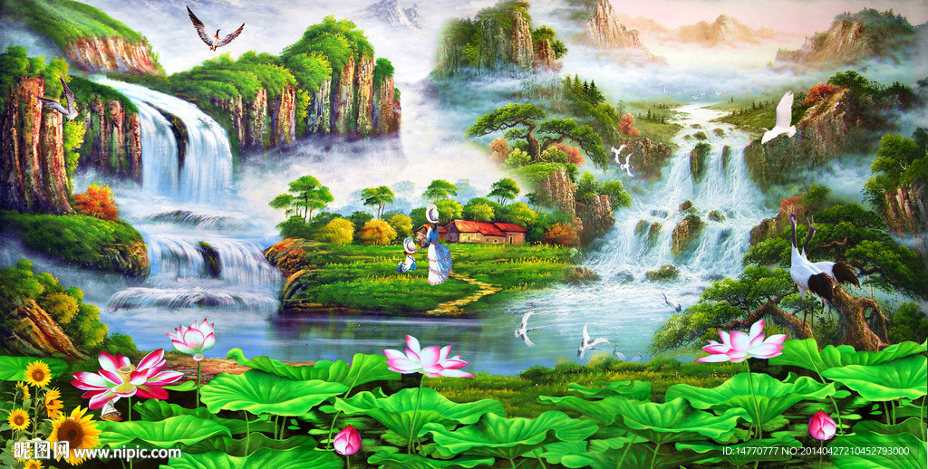 油画山水