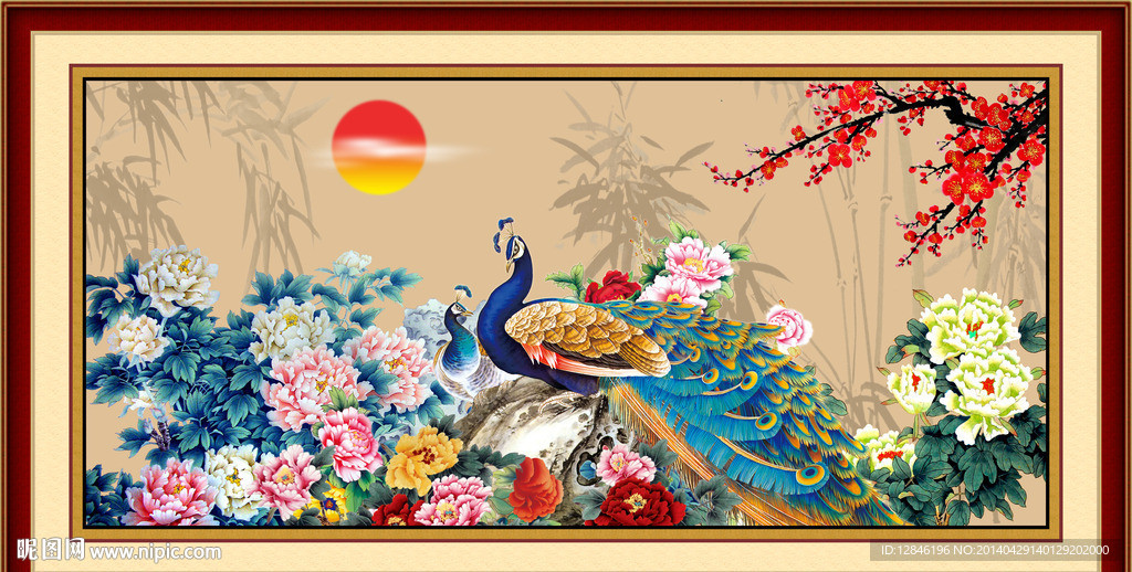 国画牡丹