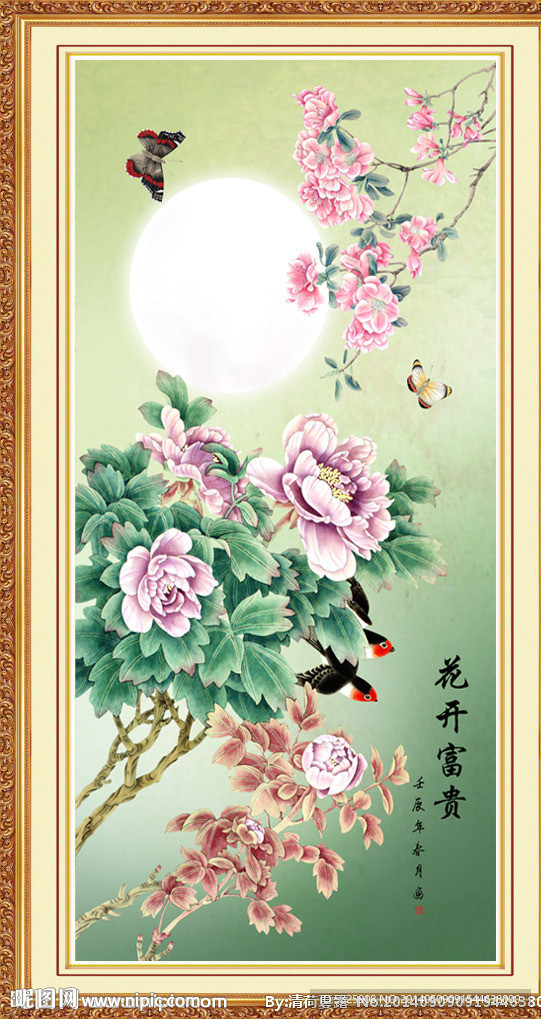 工笔牡丹