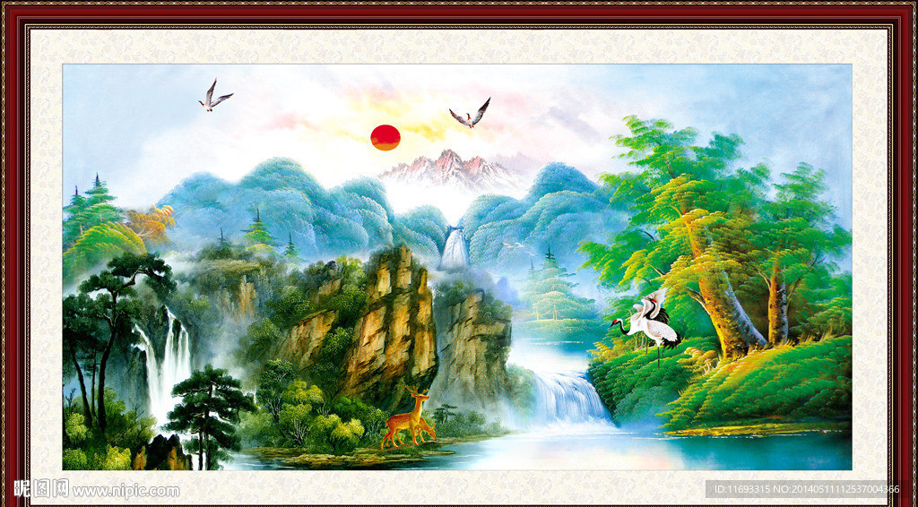 油画山水