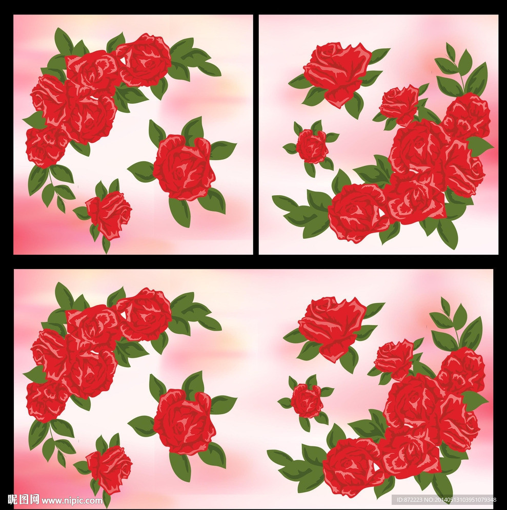 玫瑰花 无框画