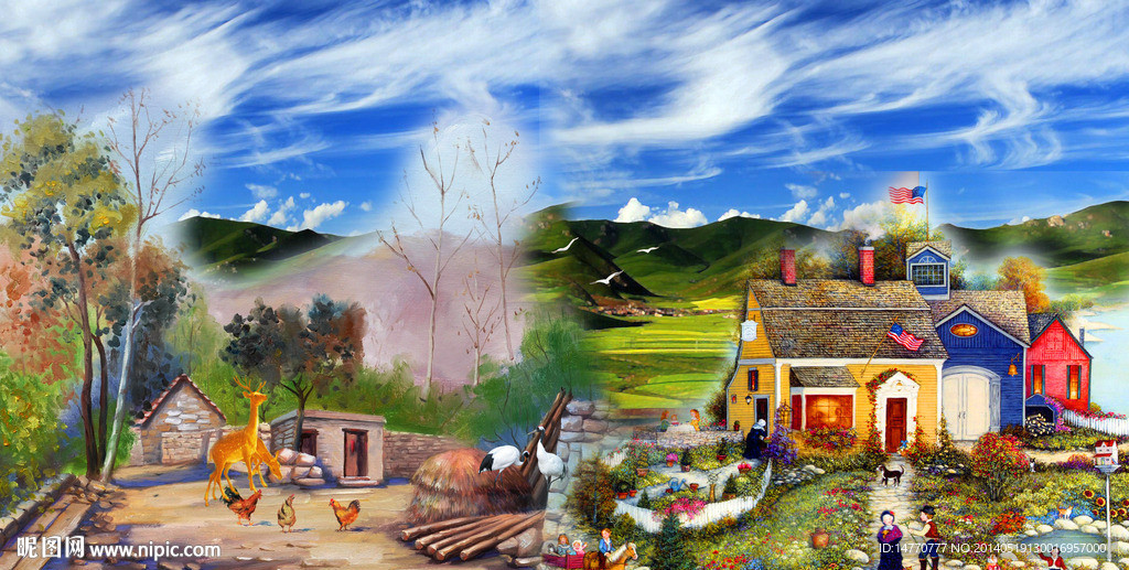 乡村油画