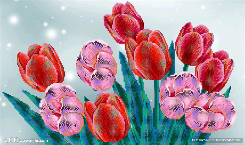 花开富贵钻石画