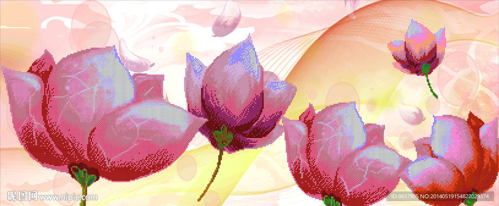 花开富贵钻石画