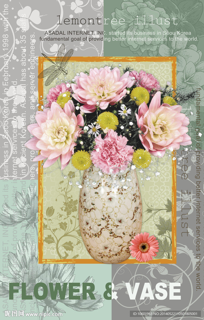 欧美风格花卉装饰画