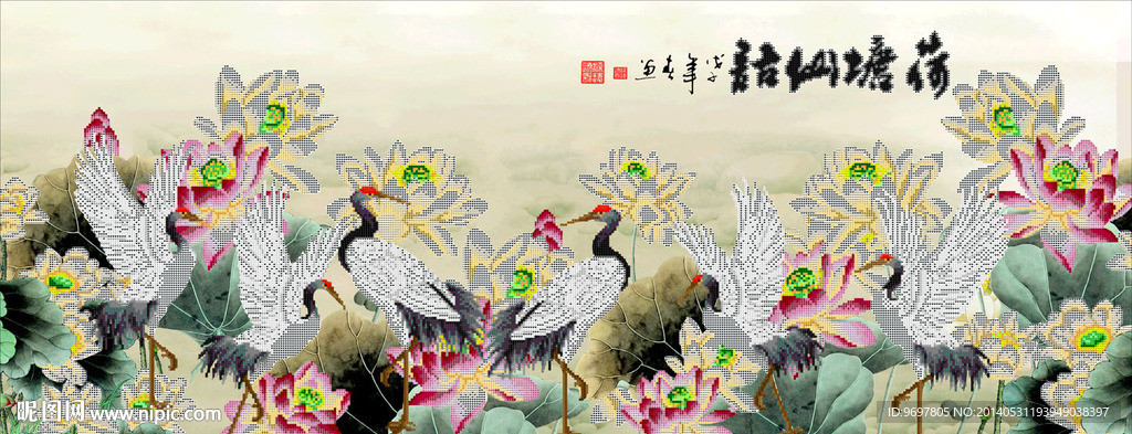 花开富贵钻石画