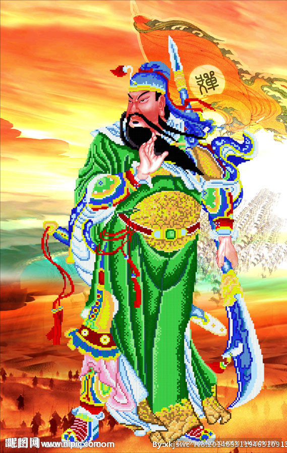 关公钻石画