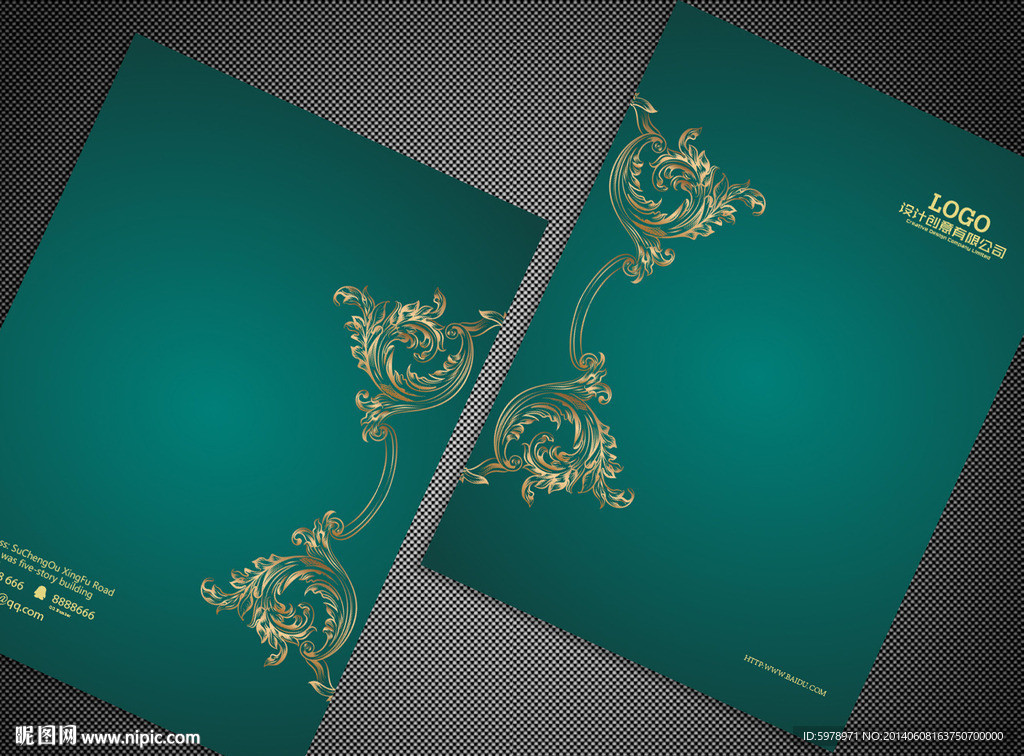 欧式花纹画册封面