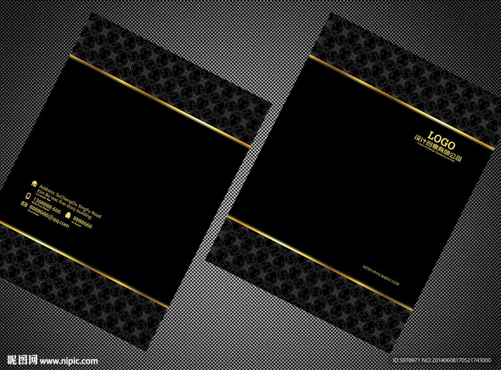 黑色高档画册封面