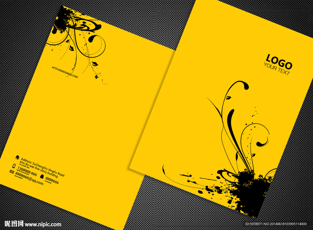 创意花纹画册封面