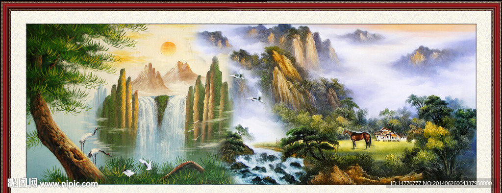 油画山水