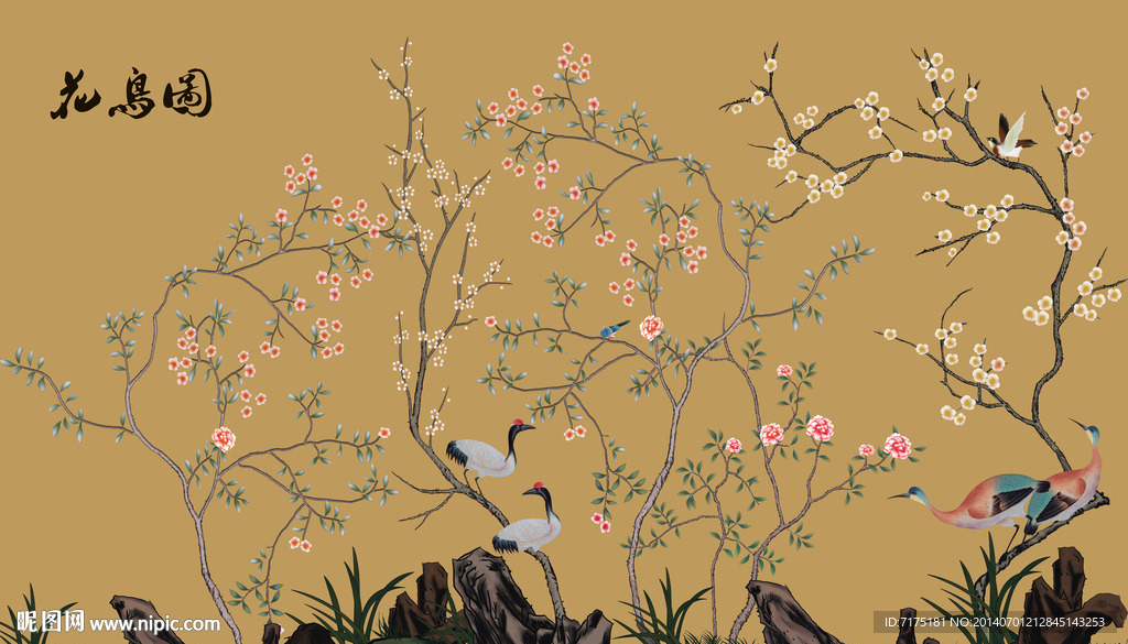 壁纸花鸟图
