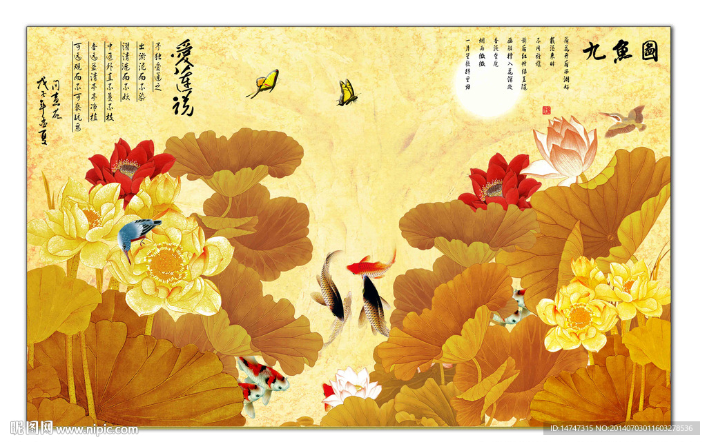 国画荷花