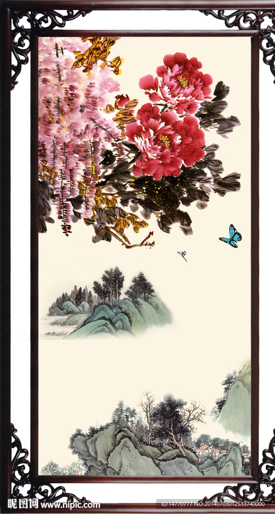 国画牡丹
