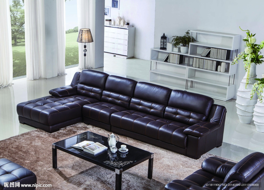 真皮沙发背景图 合层