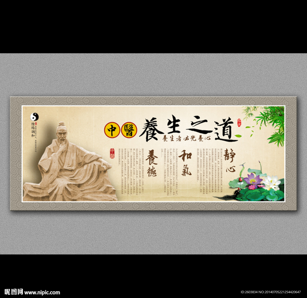 中医养生之道展板