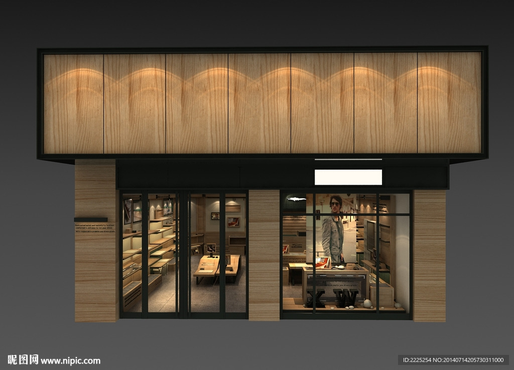 标准双间店鞋店模型