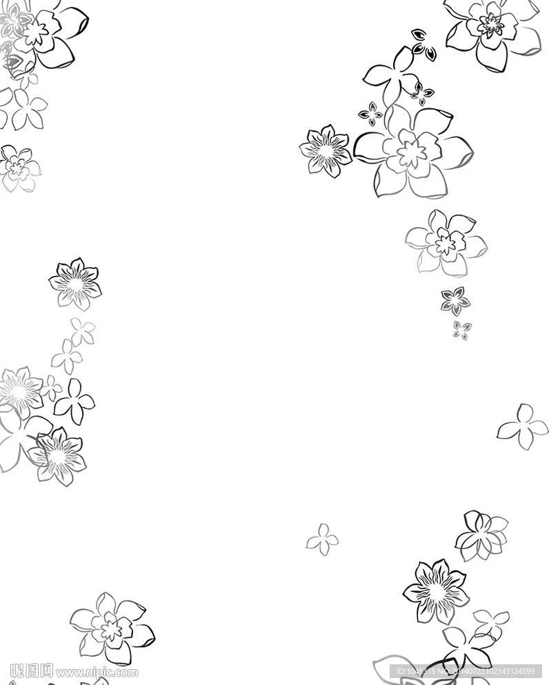 移门 线描花